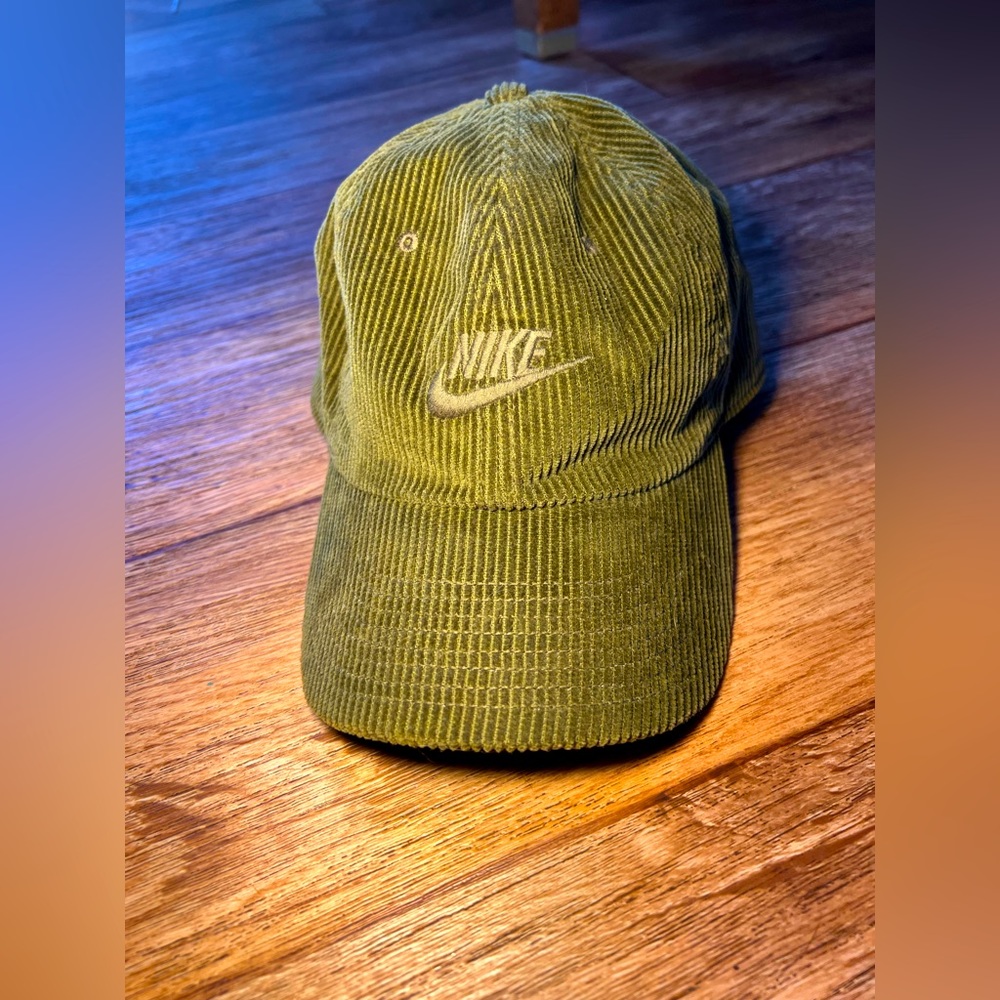 Vintage corduroy forest green Nike ball cap
